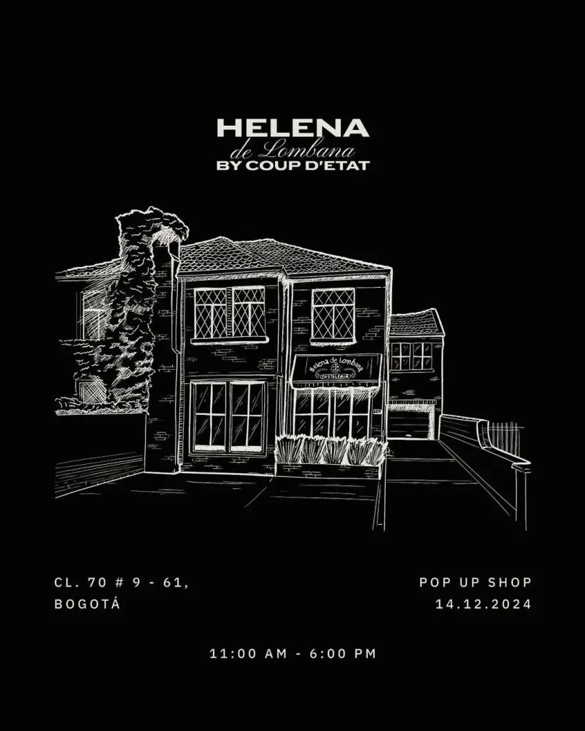 Ilustración arquitectónica de la casa para el Pop Up Shop de Helena de Lombana by Coup D'etat con audio de Decibelio.